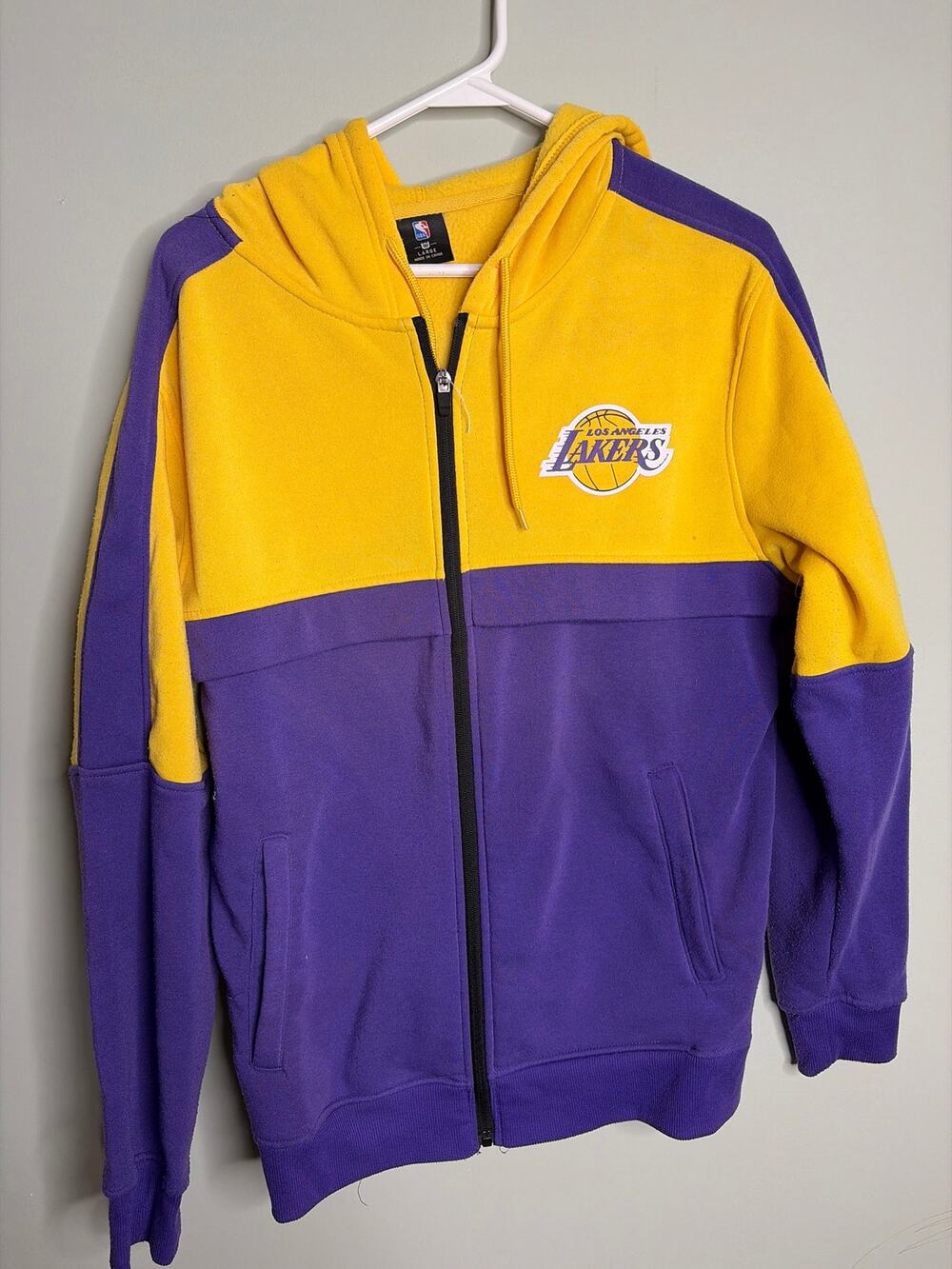 Los Angeles Lakers NBA Full Zip fleece Jacket Large